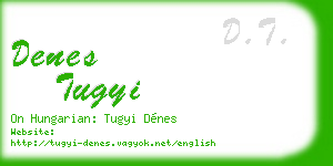 denes tugyi business card